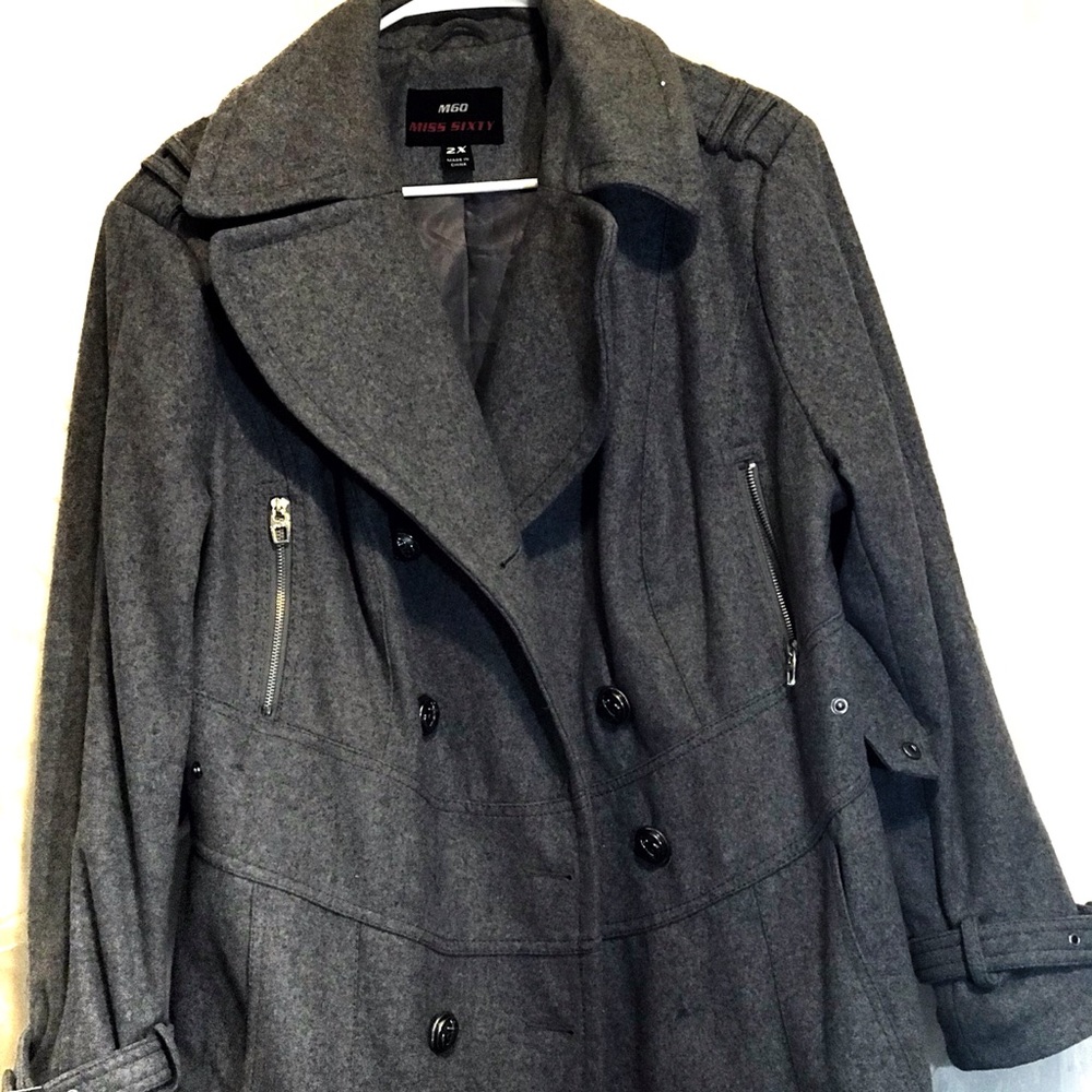 Gray plus size Jacket